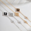 Wholesale Bracelet S925 Sterling Silver Geometric Good Luck Clover Electroplated For Women