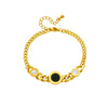 Wholesale Bracelet Stainless Steel Asymmetrical Chain Roman Round Retro Simple Elegant Electroplated Unisex