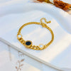 Wholesale Bracelet Stainless Steel Asymmetrical Chain Roman Round Retro Simple Elegant Electroplated Unisex
