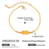 Wholesale Bracelet Stainless Steel Colored Rope Electroplating Letters Numbers Text Style
