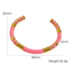 Wholesale Bracelet Stainless Steel Colorful Striped Dripping Oil Elegant Geometric Style For Women