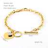 Wholesale Bracelet Stainless Steel Couple Heart Shape Electroplating Design