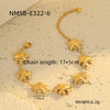 Wholesale Bracelet Stainless Steel Geometric Butterfly Flower Pendant Electroplating Fashion Design For Women