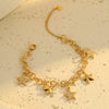 Wholesale Bracelet Stainless Steel Geometric Butterfly Flower Pendant Electroplating Fashion Design For Women