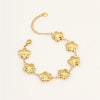 Wholesale Bracelet Stainless Steel Geometric Butterfly Flower Pendant Electroplating Fashion Design For Women