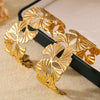 Wholesale Bracelet Stainless Steel Geometric Flower Hollow Opening Electroplated