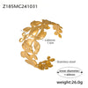 Wholesale Bracelet Stainless Steel Geometric Flower Hollow Opening Electroplated
