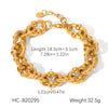 Wholesale Bracelet Stainless Steel Geometric Ins Style 18K Goldplated Electroplating