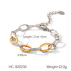 Wholesale Bracelet Stainless Steel Geometric Ins Style 18K Goldplated Electroplating