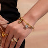 Wholesale Bracelet 316L Stainless Steel Geometric 18K Gold Plated Love Bear Elephant Design
