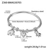 Wholesale Bracelet 316L Stainless Steel Geometric 18K Gold Plated Love Bear Elephant Design
