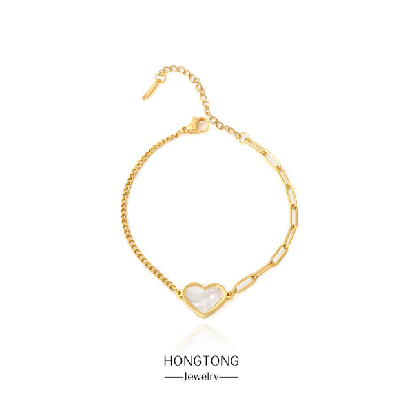 Wholesale Bracelet Stainless Steel Geometric Love Stitching Chain Electroplating For Women