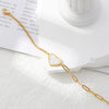 Wholesale Bracelet Stainless Steel Geometric Love Stitching Chain Electroplating For Women