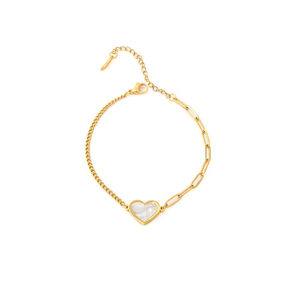 Wholesale Bracelet Stainless Steel Geometric Love Stitching Chain Electroplating For Women