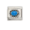 Wholesale Bracelet Stainless Steel Geometric Totem Dripping Oil Craft Blue Turquoise