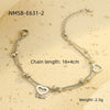 Wholesale Bracelet Stainless Steel 18K Gold Electroplated Double Layer Heart Stacked Fashionable Versatile