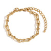 Wholesale Bracelet Stainless Steel 14K Gold Plated Geometric Handmade