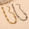 Wholesale Bracelet Stainless Steel 14K Gold Plated Geometric Style For Women