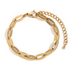 Wholesale Bracelet Stainless Steel 14K Gold Plated Geometric Style For Women