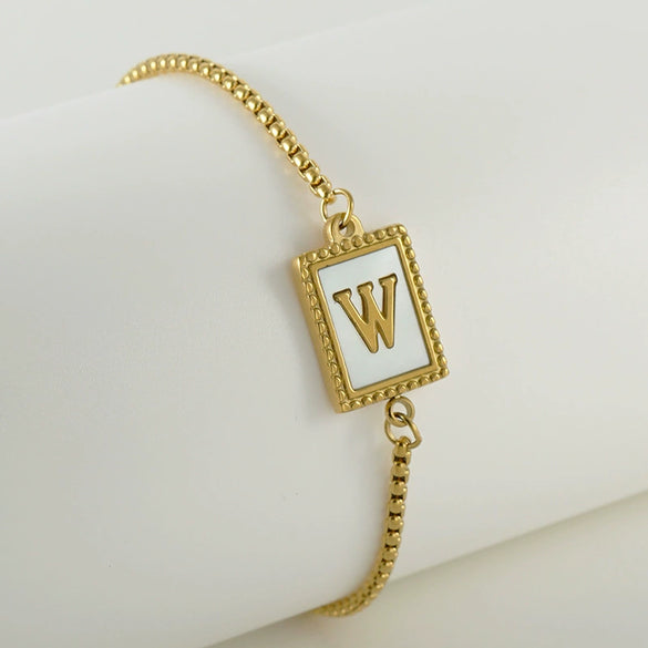 Wholesale Bracelet 316L Stainless Steel Letter Pattern Electroplated For Women