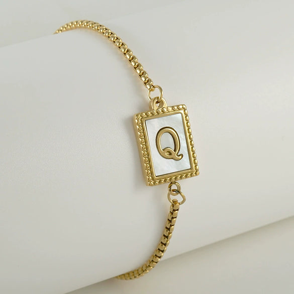 Wholesale Bracelet 316L Stainless Steel Letter Pattern Electroplated For Women
