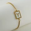 Wholesale Bracelet 316L Stainless Steel Letter Pattern Electroplated For Women