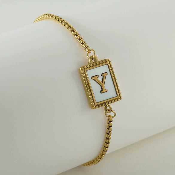 Wholesale Bracelet 316L Stainless Steel Letter Pattern Electroplated For Women