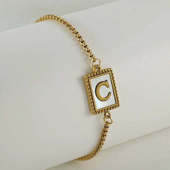 Wholesale Bracelet 316L Stainless Steel Letter Pattern Electroplated For Women
