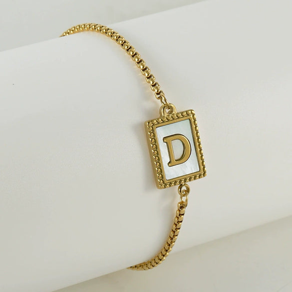 Wholesale Bracelet 316L Stainless Steel Letter Pattern Electroplated For Women