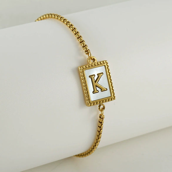 Wholesale Bracelet 316L Stainless Steel Letter Pattern Electroplated For Women