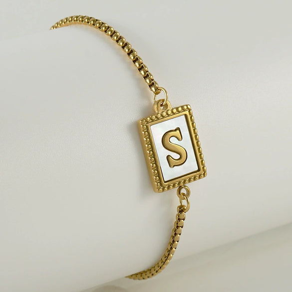Wholesale Bracelet 316L Stainless Steel Letter Pattern Electroplated For Women