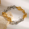 Wholesale Bracelet Stainless Steel Rhombus Geometric Electroplated