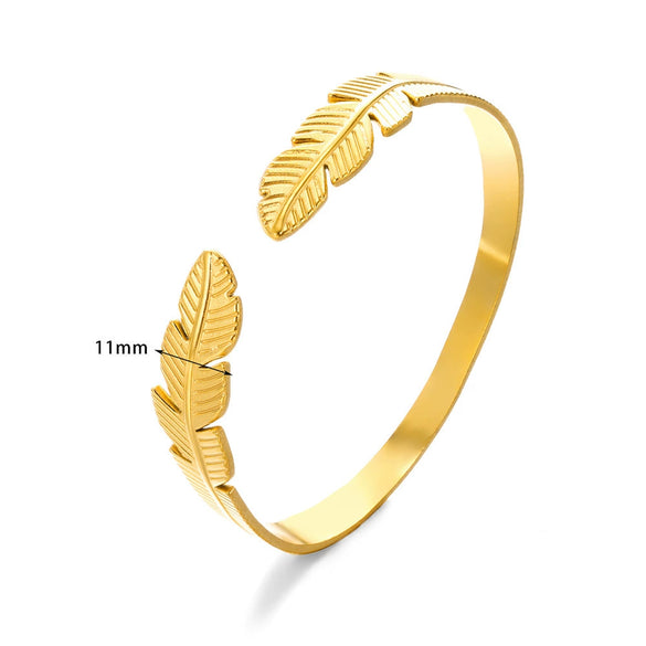 Wholesale Bracelet Stainless Steel Snakeshaped Geometric Hollow Goldplated Circle Electroplated For Female