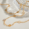 Wholesale Bracelet Stainless Steel Titanium Steel 18K Gold Plated Flower Hollow Design