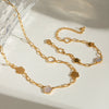 Wholesale Bracelet Stainless Steel Titanium Steel 18K Gold Plated Flower Hollow Design