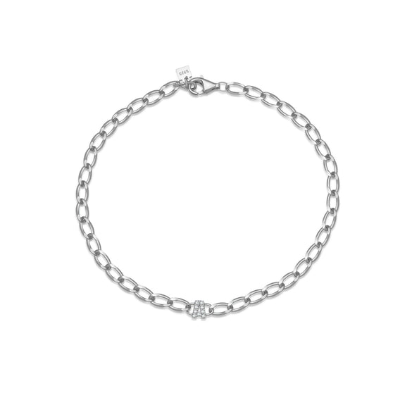 Wholesale Bracelet 925 Sterling Silver Geometric Light Luxury Electroplated