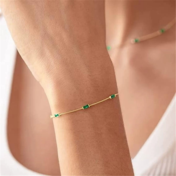 Wholesale Bracelet 925 Sterling Silver Geometric Real Gold Plated Electroplating For Women