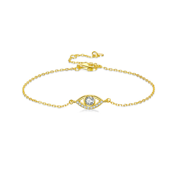 Wholesale Bracelet 925 Sterling Silver Sweet Style Horse Eye Star Design Platinum 18K Gold Electroplated For Women