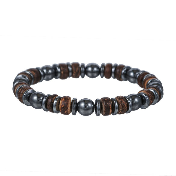 Wholesale Bracelet Stone Wood Chip Geometric Handmade Unisex