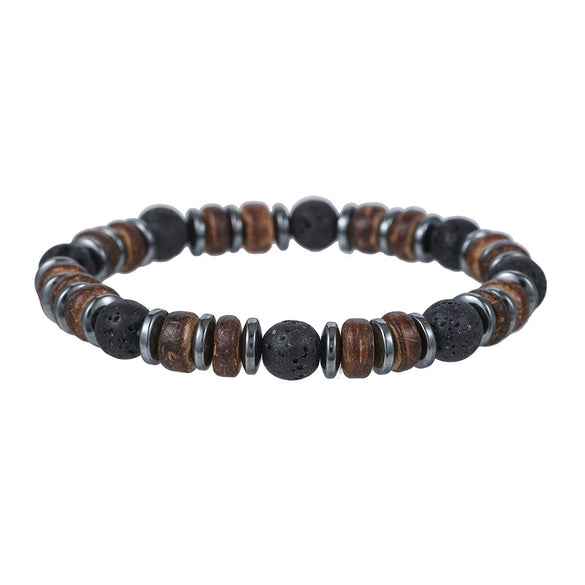 Wholesale Bracelet Stone Wood Chip Geometric Handmade Unisex