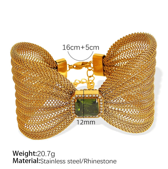 Wholesale Bracelet 316L Stainless Steel Bow Design Electroplated Jewelry Women Unisex
