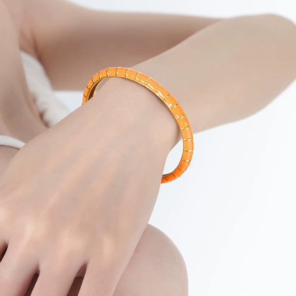 Wholesale Bracelet Titanium Steel Dripping Oil Retro Light Luxury Electroplated