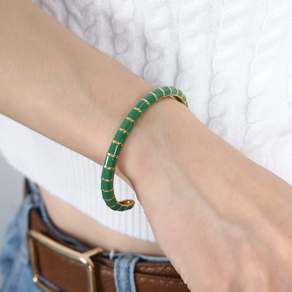 Wholesale Bracelet Titanium Steel Dripping Oil Retro Light Luxury Electroplated