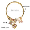 Wholesale Bracelet Titanium Steel Geometric Diamond Fashion Love Pendant Adjustable