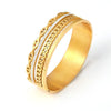 Wholesale Bracelet 316L Stainless Steel Geometric Exaggerated Light Luxury Electroplated 18K Gold Japanese Buckle Sticky Diamond