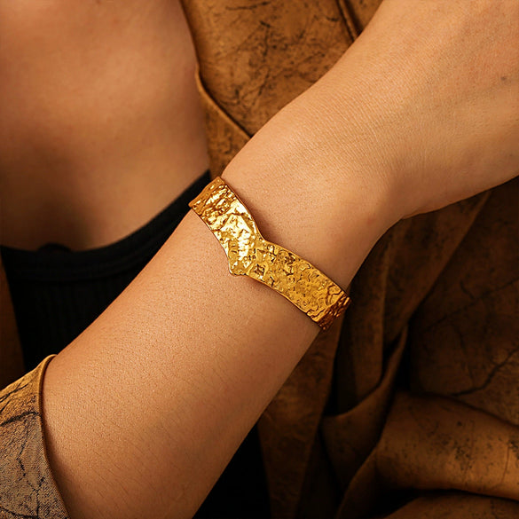 Wholesale Bracelet 316L Stainless Steel Geometric 18K Gold Plated Pvd Light Luxury Jewelry