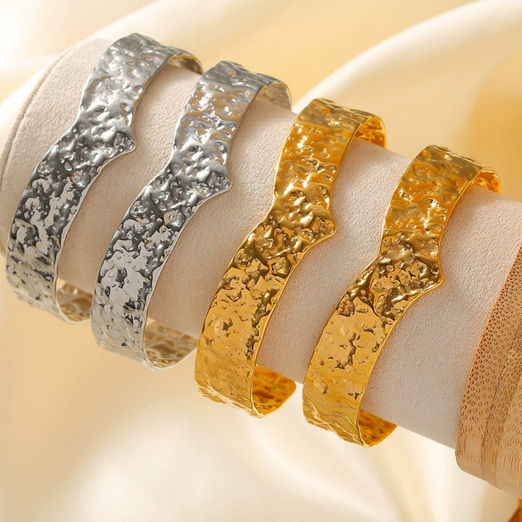 Wholesale Bracelet Titanium Steel Geometric Minimalist Style 18K Gold Plated Pvd Jewelry
