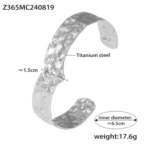 Wholesale Bracelet Titanium Steel Geometric Minimalist Style 18K Gold Plated Pvd Jewelry
