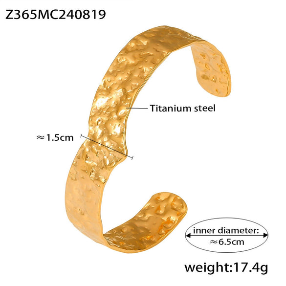 Wholesale Bracelet Titanium Steel Geometric Minimalist Style 18K Gold Plated Pvd Jewelry