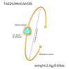 Wholesale Bracelet Titanium Steel Glass Geometric Electroplated Design